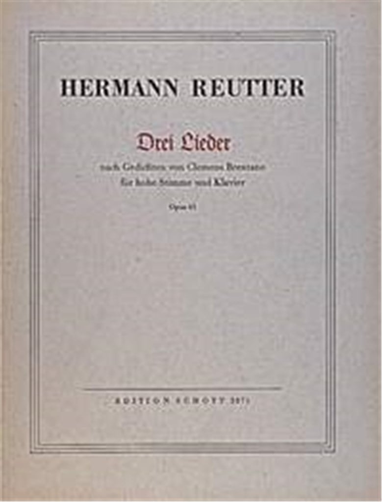 Drei Lieder op. 61